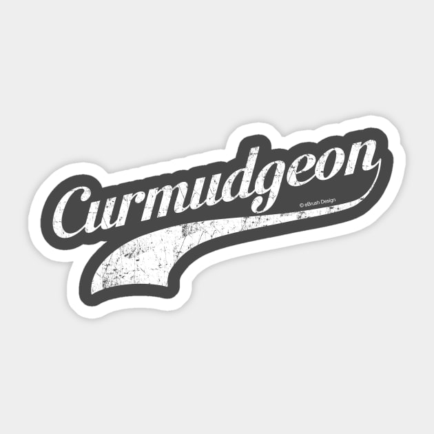 Curmudgeon (Salty, Grumpy Old Man) Sticker by eBrushDesign